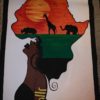 African Queen hand painted portrait - Image 2